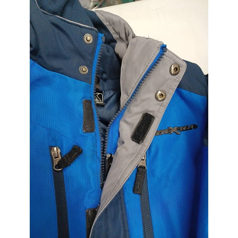 Zero XPosur Ski Jacket Boys Small 6/7 Blue Black Winter Coat